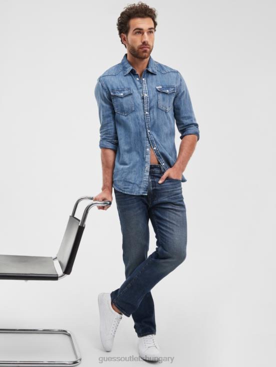 GUESS Inkwell Wash 8ZX4F3950 Regular Straight Jeans