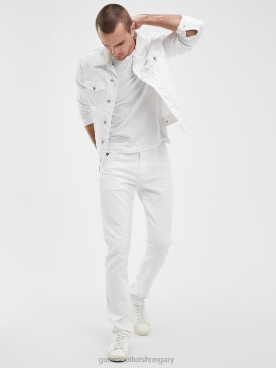 GUESS Optic White 8ZX4F3954 Eco Tapered Jeans