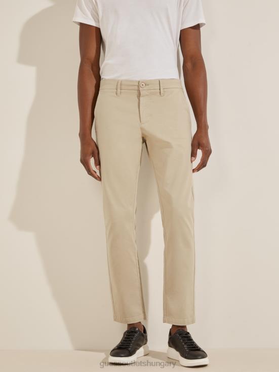 GUESS Beige Blanco 8ZX4F4151 Myron Twill Skinny Pants