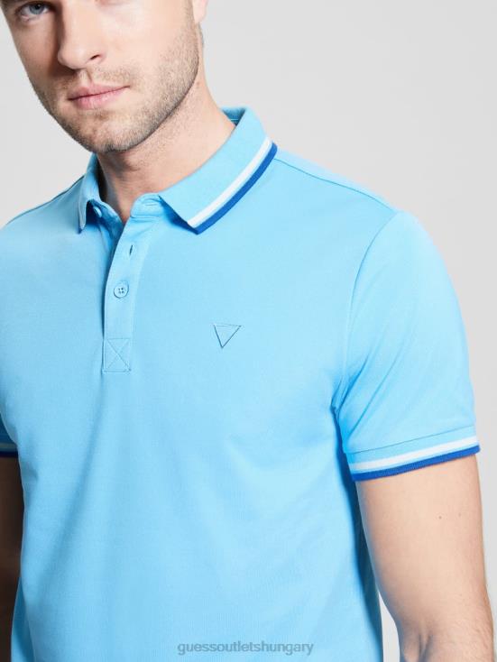 GUESS Azzurro Mediterraneo 8ZX4F4042 Sports Pique Polo