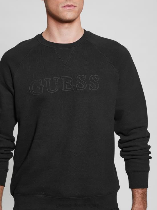 GUESS Black 8ZX4F3971 Eco Aldwin Logo Sweatshirt