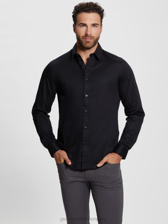 GUESS Black 8ZX4F3975 Luxe Stretch Shirt