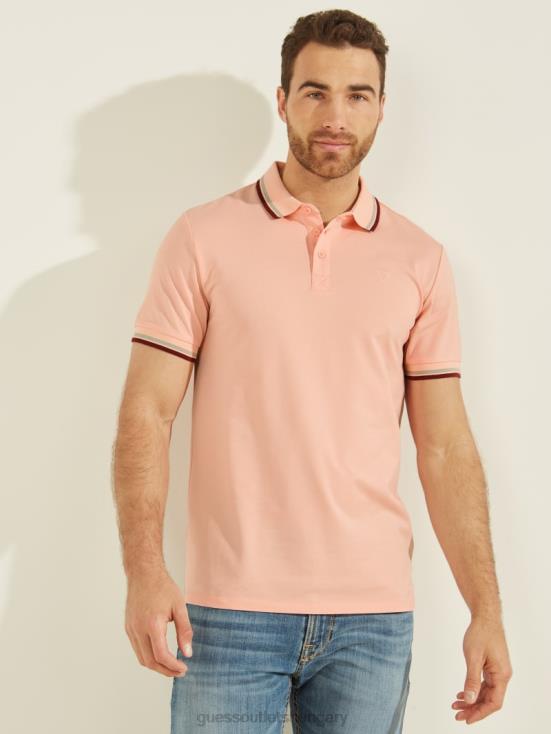 GUESS Blossom Light Pink 8ZX4F4031 Sports Pique Polo