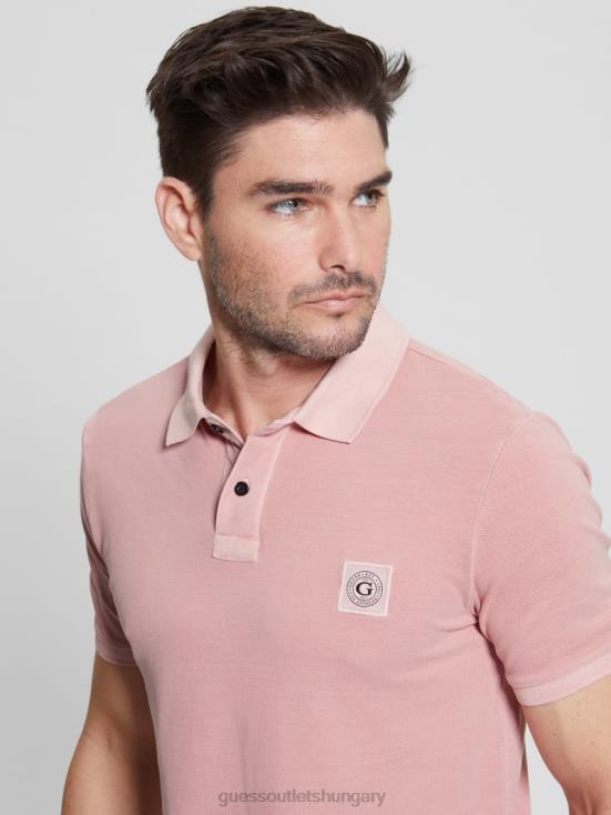 GUESS Blush Cotton 8ZX4F3969 Washed Polo
