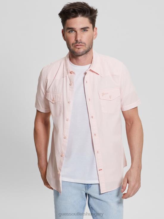 GUESS Blush Cotton 8ZX4F3970 Nottingham Shirt