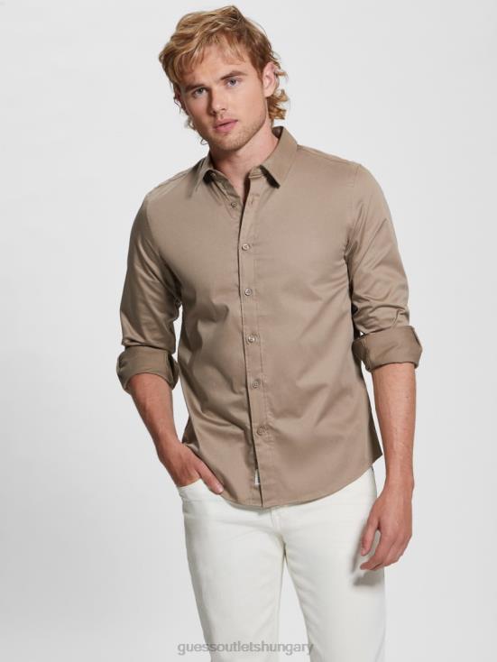 GUESS Champagne 8ZX4F3963 Luxe Stretch Shirt
