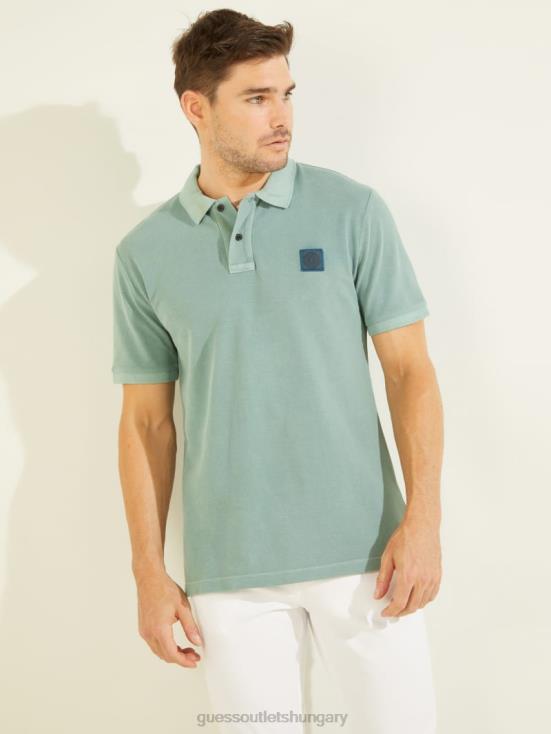 GUESS Dark Jade 8ZX4F4144 Washed Polo