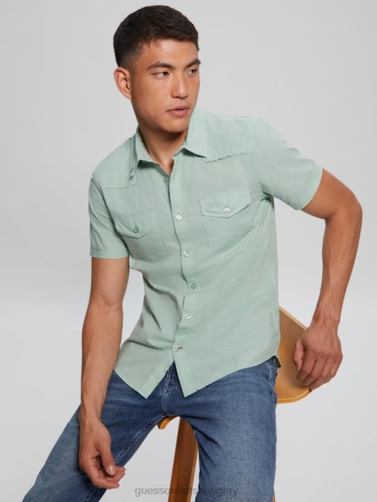 GUESS Soft Mint 8ZX4F3989 Nottingham Shirt