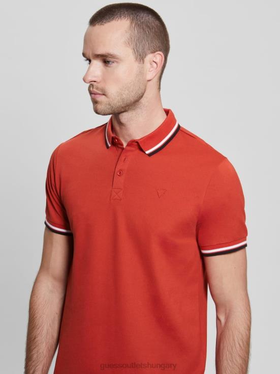GUESS Vulcan Red 8ZX4F4058 Sports Pique Polo