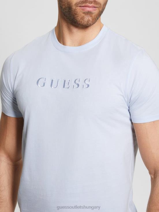 GUESS Airway Blue 8ZX4F4064 Embroidered Logo Tee