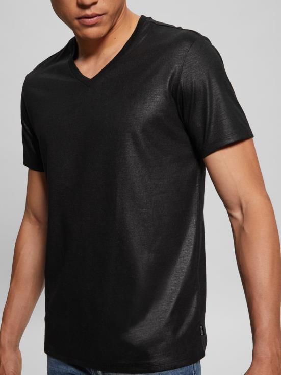 GUESS Black 8ZX4F3974 Mason Yoke V-Neck Tee