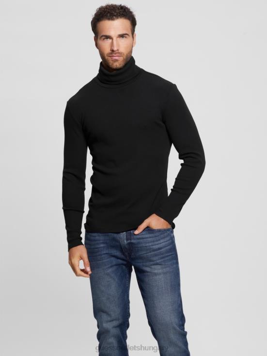 GUESS Black 8ZX4F4137 Mateo Turtleneck Tee