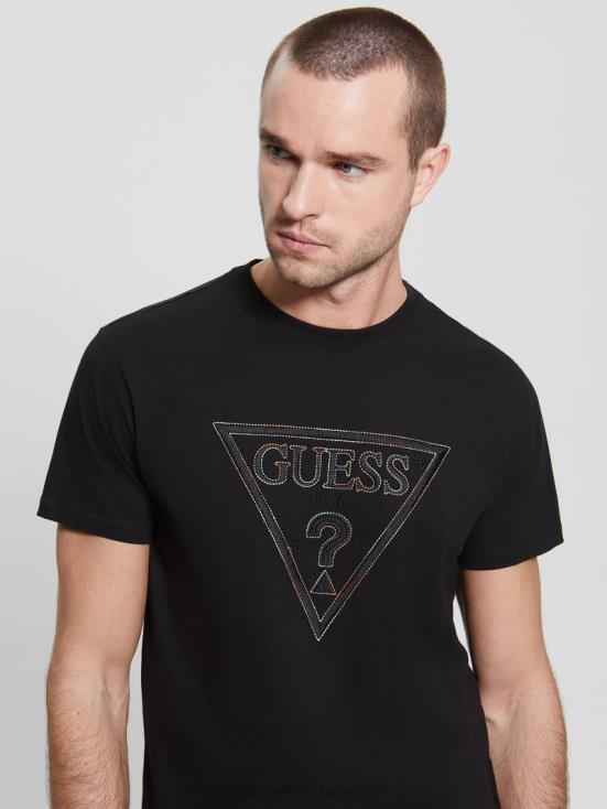 GUESS Black 8ZX4F4160 Eco Moisey Logo Tee