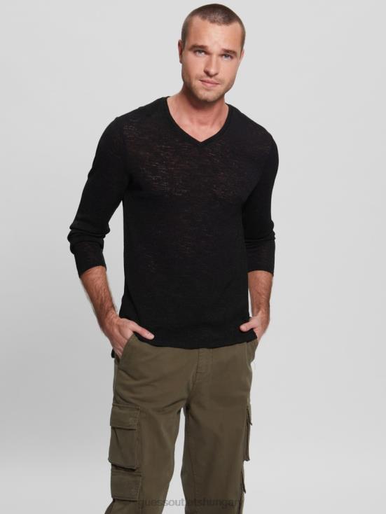 GUESS Black 8ZX4F4164 Long-Sleeve Gauze Tee