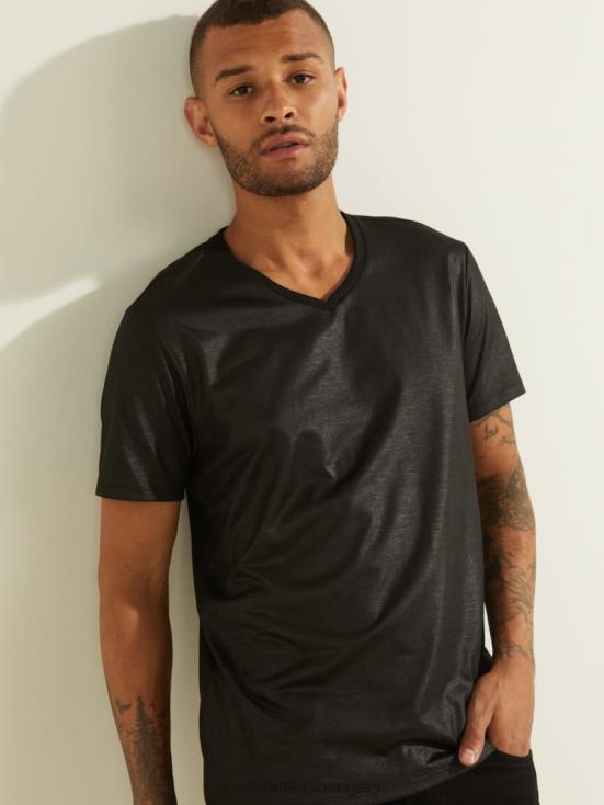 GUESS Jet Black 8ZX4F4112 Mason V-Neck Tee