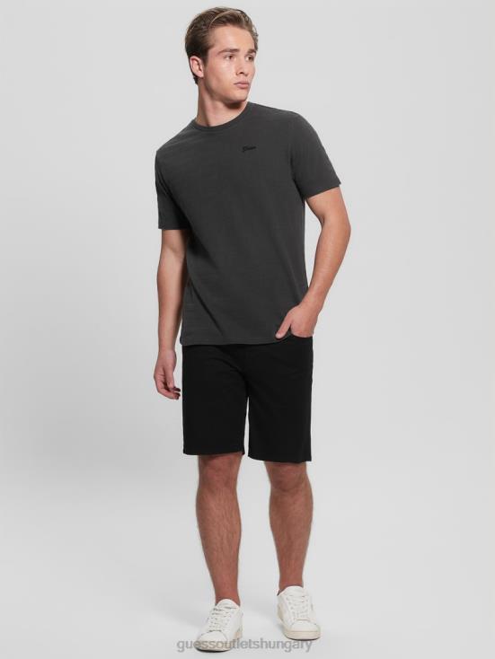 GUESS Jet Black Multi 8ZX4F4030 Eco Vincent Jersey Crewneck Tee