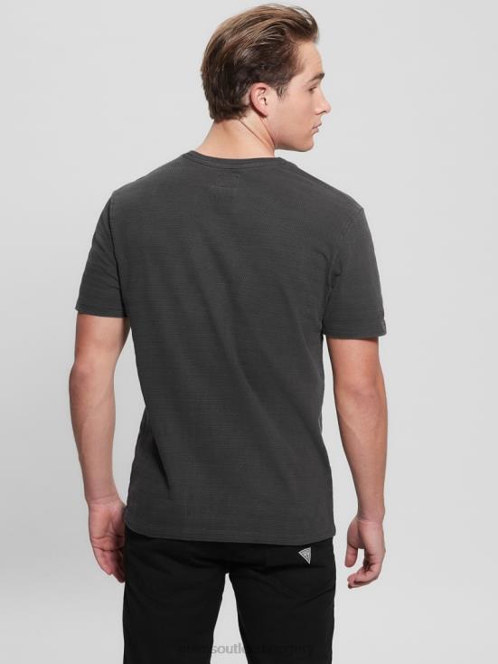 GUESS Jet Black Multi 8ZX4F4030 Eco Vincent Jersey Crewneck Tee