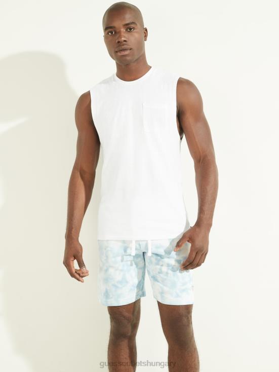 GUESS Pure White 8ZX4F4049 Hemp Cotton Muscle Tee