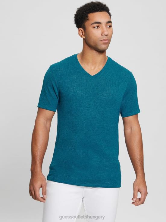 GUESS Reef Blue 8ZX4F4081 Gauze Tee