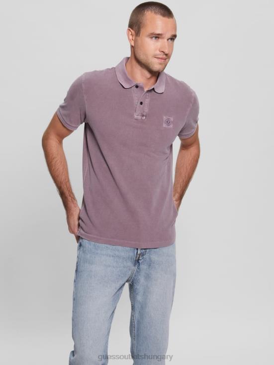 GUESS Regal Plum 8ZX4F4146 Washed Polo