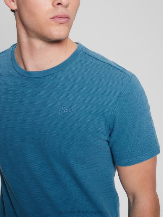 GUESS Undersea Blue Multi 8ZX4F4096 Eco Vincent Jersey Crewneck Tee