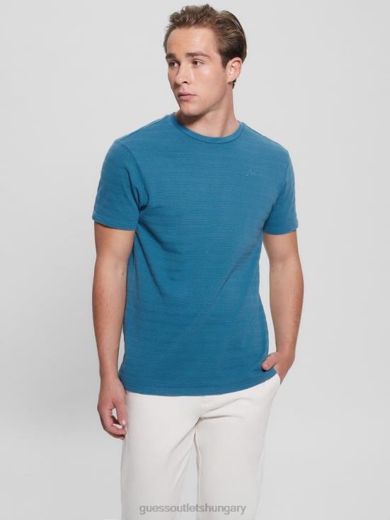 GUESS Undersea Blue Multi 8ZX4F4096 Eco Vincent Jersey Crewneck Tee