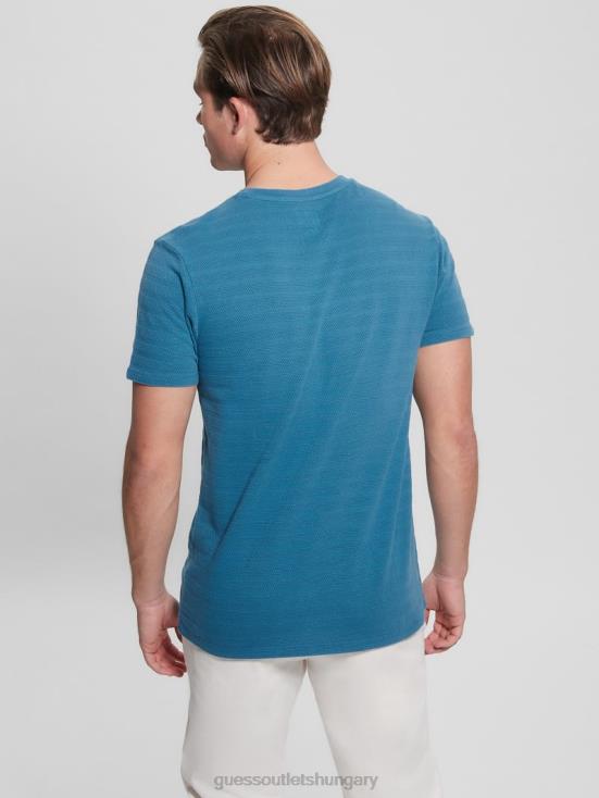 GUESS Undersea Blue Multi 8ZX4F4096 Eco Vincent Jersey Crewneck Tee