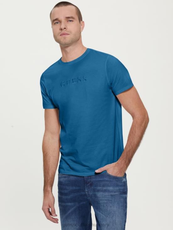 GUESS Uniform Blue 8ZX4F4136 Embroidered Logo Tee