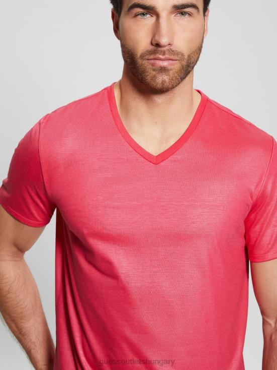 GUESS Virtual Pink 8ZX4F4057 Mason Yoke V-Neck Tee