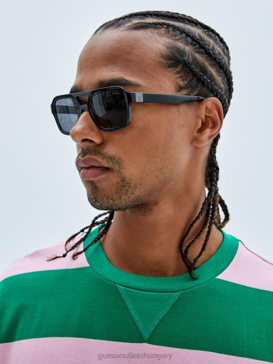 GUESS Black 8ZX4F3700 Originals Aviator Sunglasses