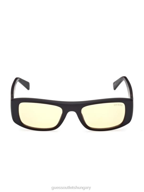 GUESS Black 8ZX4F3741 Originals Rectangle Sunglasses