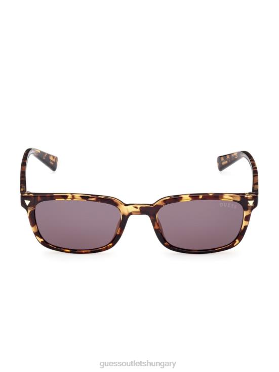 GUESS Brown 8ZX4F3739 Originals Rectangle Sunglasses