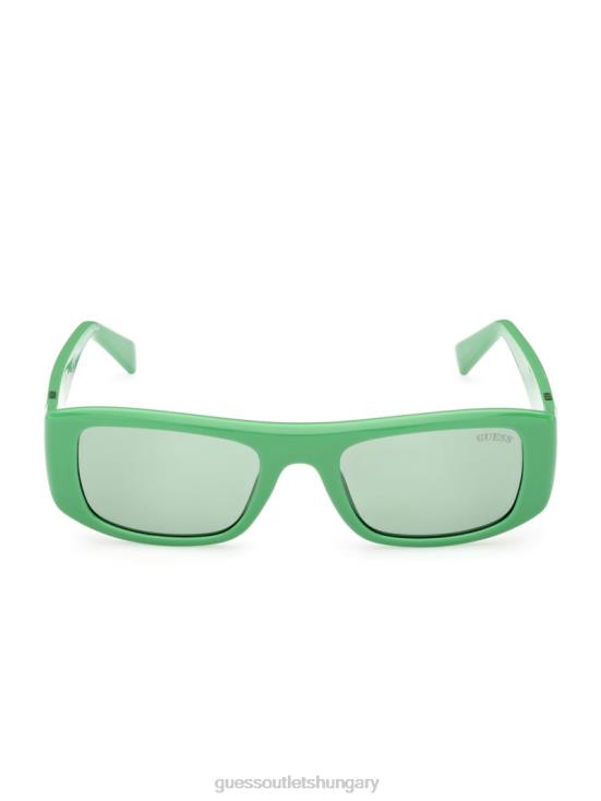 GUESS Green 8ZX4F3748 Originals Rectangle Sunglasses