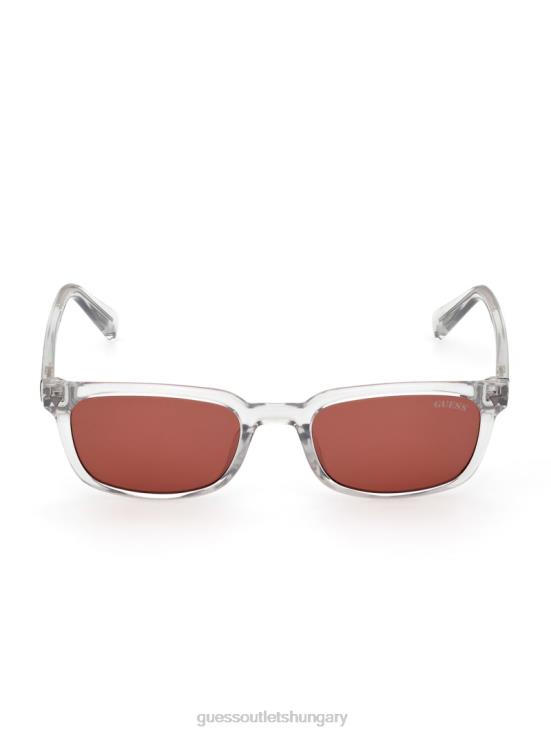 GUESS Grey 8ZX4F3744 Originals Rectangle Sunglasses