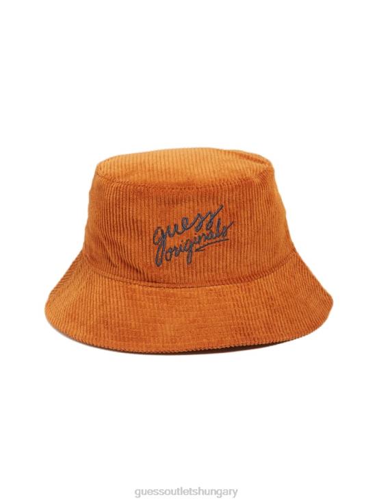 GUESS Rust Brown 8ZX4F3808 Originals Corduroy Bucket Hat