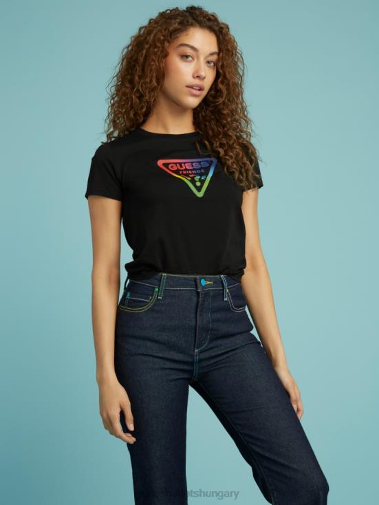 GUESS Black 8ZX4F1284 FriendsWithYou Logo Baby Tee