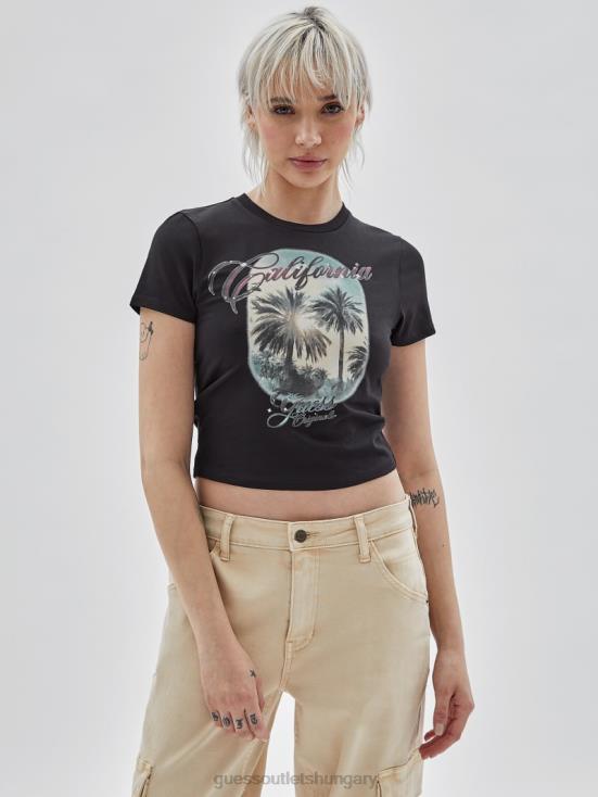 GUESS Black 8ZX4F1289 Originals California Baby Tee