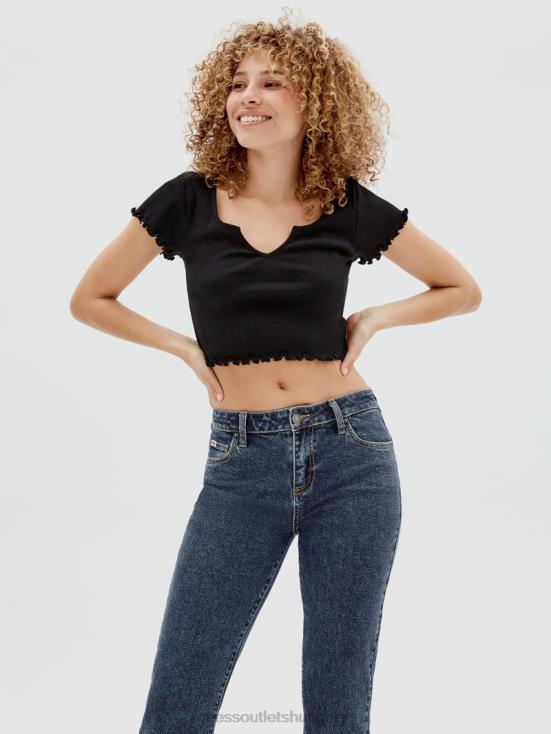 GUESS Black 8ZX4F1363 Originals V-Notched Baby Tee