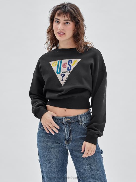 GUESS Black 8ZX4F1381 Originals Logo Crewneck Pullover