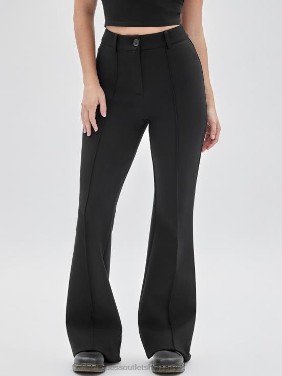 GUESS Black 8ZX4F2046 Originals Pintuck Flared Pants
