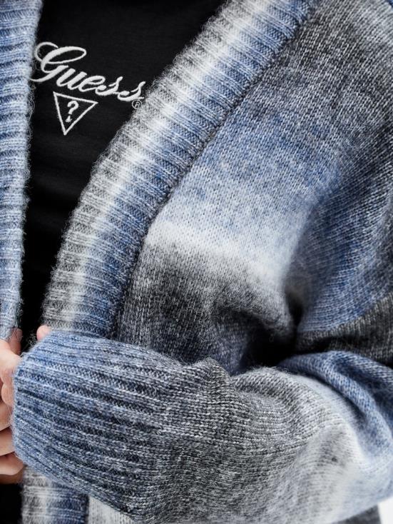 GUESS Bright Zaffre Multi 8ZX4F1172 Originals Oversized Knit Cardigan