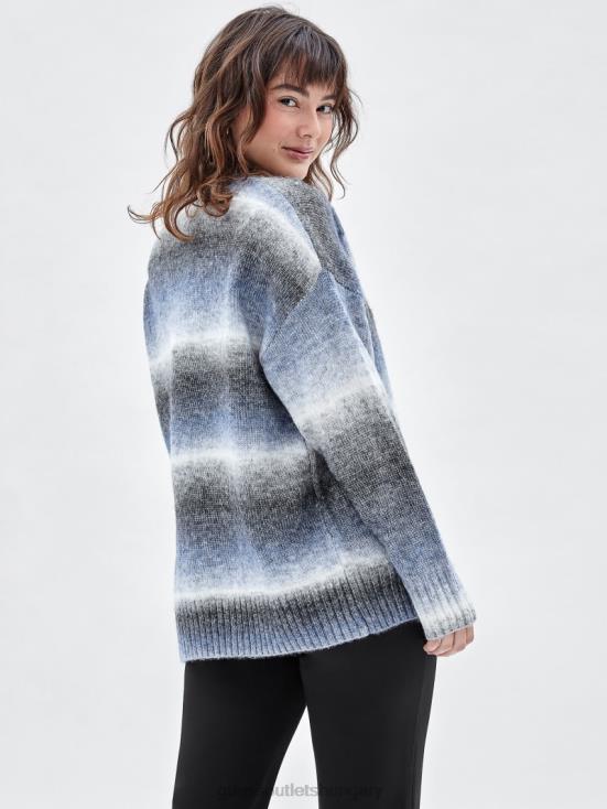 GUESS Bright Zaffre Multi 8ZX4F1172 Originals Oversized Knit Cardigan