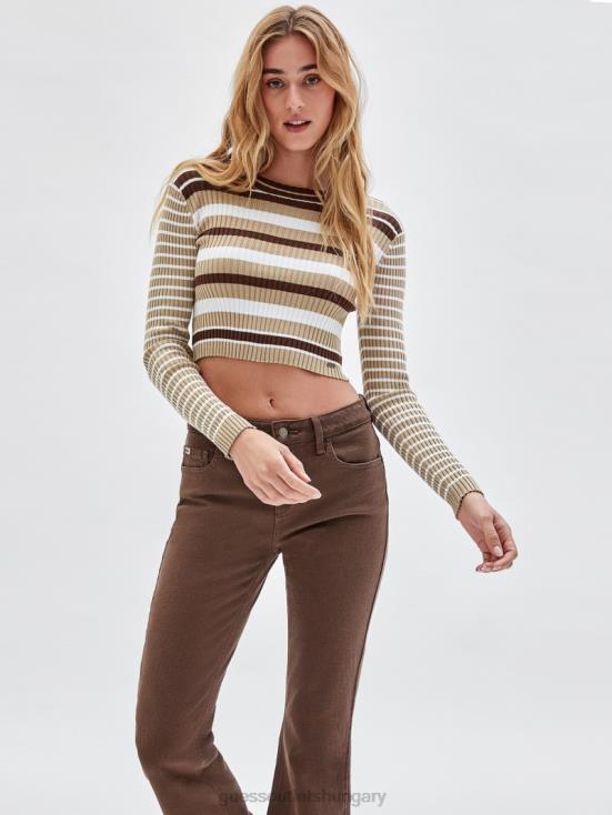 GUESS Brown Oak Multi 8ZX4F1360 Originals Eco Ribbed Sweater
