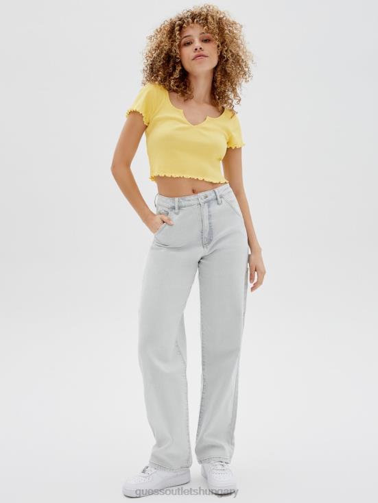 GUESS Butter Corn 8ZX4F1351 Originals V-Notched Baby Tee