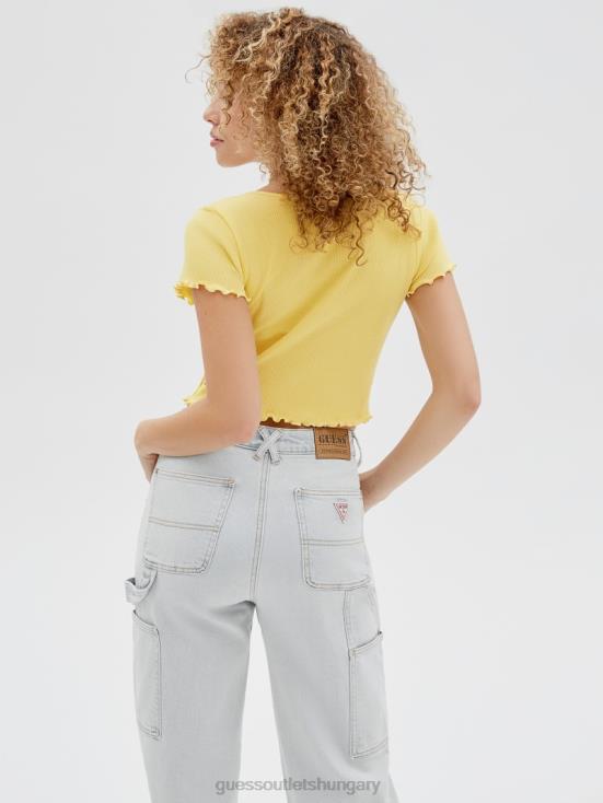 GUESS Butter Corn 8ZX4F1351 Originals V-Notched Baby Tee