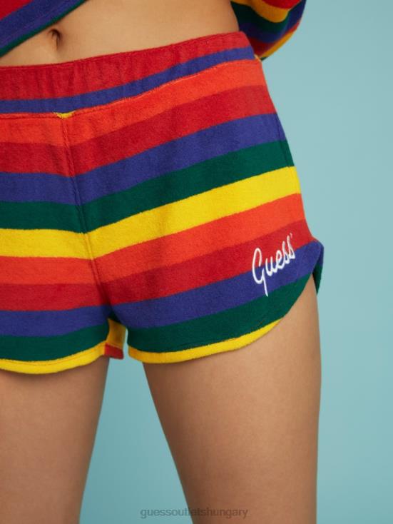 GUESS Fwy Saffron Tea Stripe 8ZX4F2167 FriendsWithYou Striped Shorts