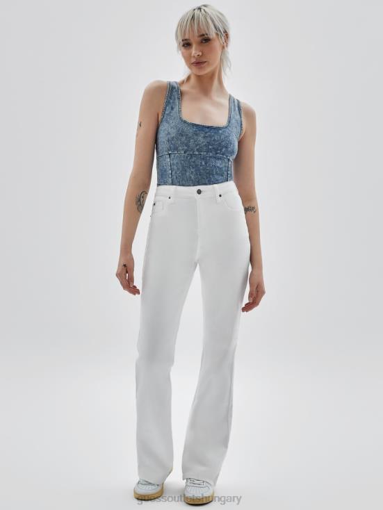 GUESS Go Aged White Wash 8ZX4F171 Originals Kit Bootcut Jeans