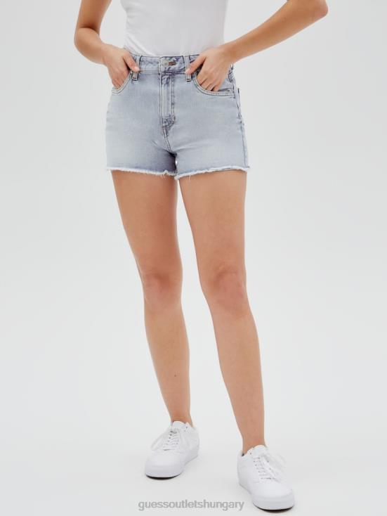 GUESS Go Broadway Lt Wash 8ZX4F153 Originals Super High-Rise Denim Shorts