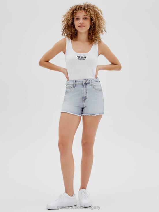 GUESS Go Broadway Lt Wash 8ZX4F153 Originals Super High-Rise Denim Shorts