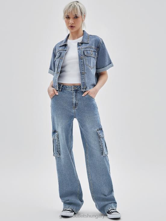 GUESS Go Donna Medium Wash 8ZX4F1371 Originals Denim Workers Shirt